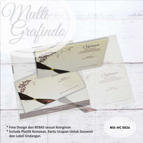 Cetak Undangan Hardcover full color 21x11,5 cm